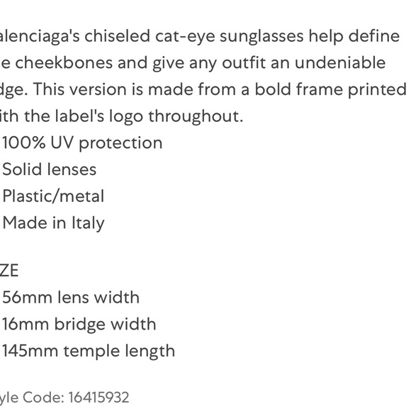 Gently worn authentic Balenciaga monogram sunglasses. - Picture 7 of 7